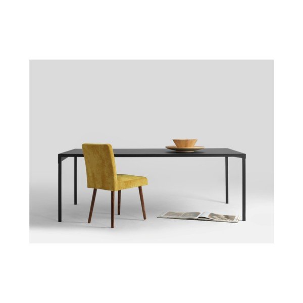 Crni metalni blagovaonski stol Custom Form Obroos, 200 x 100 cm-image-4