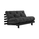 Tamno siva sklopiva sofa 140 cm Roots Black Night – Karup Design