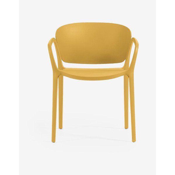Žuta  plastična vrtna stolica Ania – Kave Home-image-2