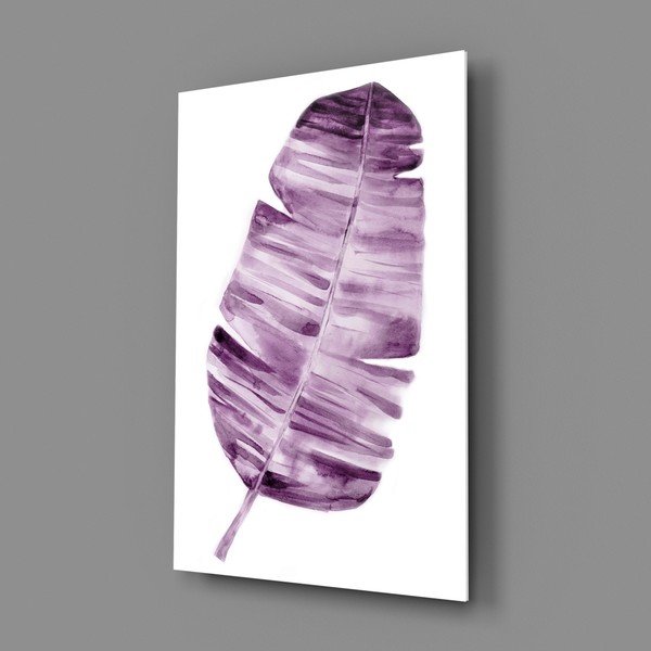 Staklena slika Insigne Lila Leaf, 46 x 72 cm-image-3