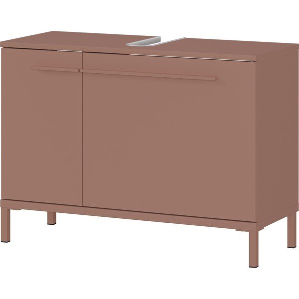 Smeđi ormarić za ispod umivaonika u mat dekoru 80x59 cm Laurino – Germania