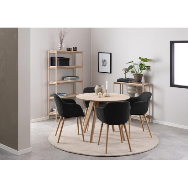 Okrugao blagovaonski stol s pločom stola u dekoru hrasta ø 100 cm Townsville – Actona-image-4