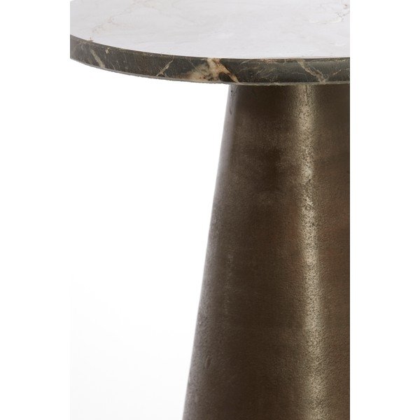 Okrugao pomoćni stol s mramornom pločom ø 29 cm Ynez – Light & Living-image-2
