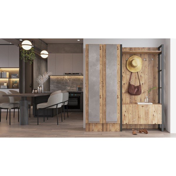 Garnitura za hodnik u dekoru bora Yvette - Kalune Design-image-3