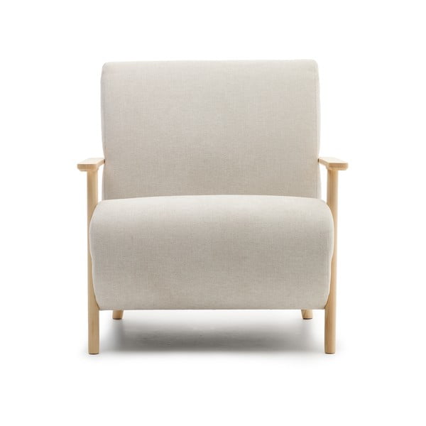 Bež/krem fotelja od šenila Meghan – Kave Home-image-3