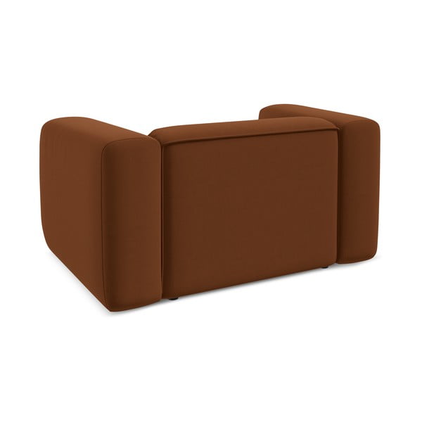 Narančasta/smeđa baršunasti fotelja Ekahi – Makamii-image-4