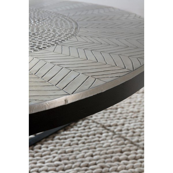 Crni/sivi okrugao stolić za kavu u mat dekoru ø 90 cm Clarisa – MOME-image-2
