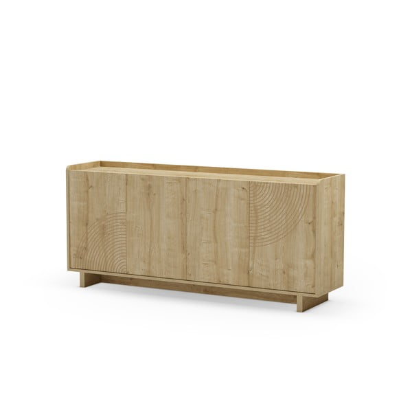 Komoda u dekoru hrasta u prirodnoj boji 180x80x40 cm Daira – Marckeric-image-2