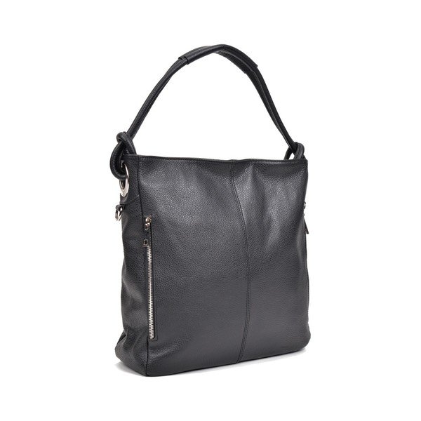 Crna kožna torbica Anna Luchini Smiela-image-1