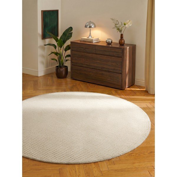Krem vunen okrugao tepih ø 160 cm Eloise – Hanse Home-image-2