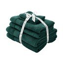 Tamno zeleni pamučni set ručnika 6 kom od frotira Anti-Bacterial – Catherine Lansfield