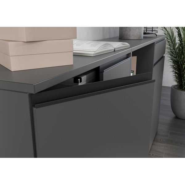 Antracitno sivi ormarić 81x120 cm Bedano – Germania-image-4