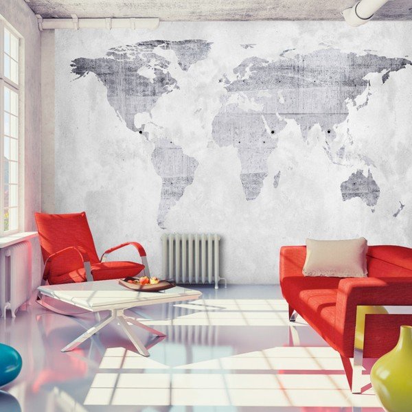 Velika tapeta Artgeist Concrete Map, 400 x 280 cm-image-1