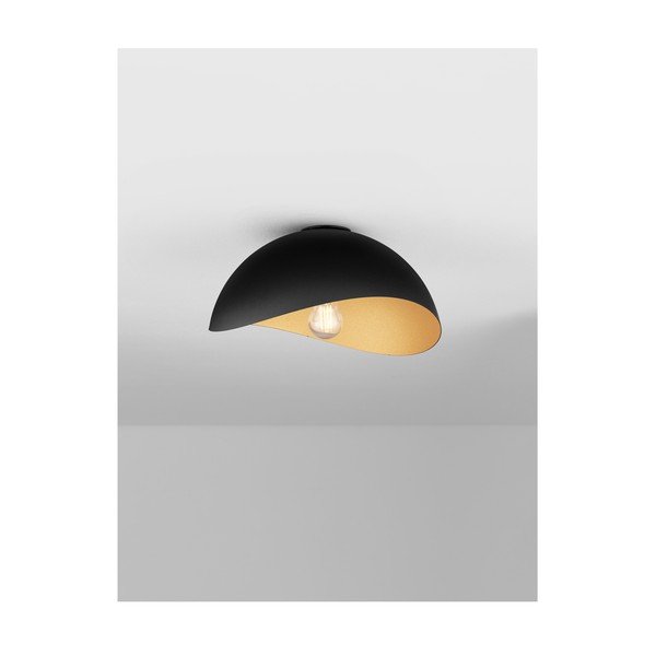 Mat crna/u zlatnoj boji metalna stropna svjetiljka Opsi – Nova Luce-image-3