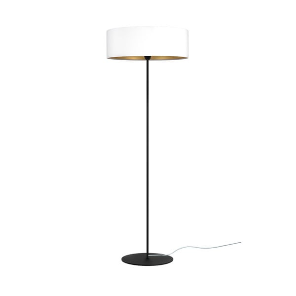 Bijela podna svjetiljka sa zlatnim detaljima Sotto Luce Tres XL, ⌀ 45 cm