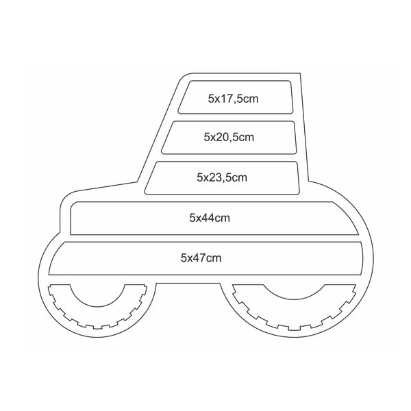 Polica Unlimited Design for Kids Traktor-image-1