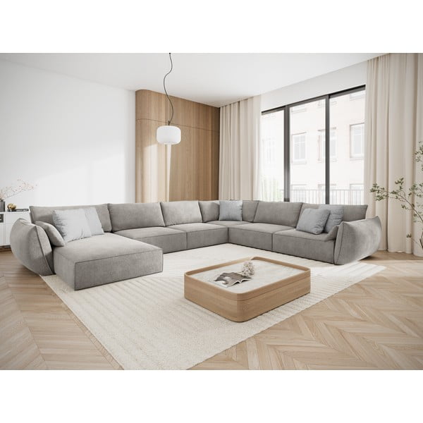 Svijetlo siva kutna garnitura (desni kut) Vanda - Mazzini Sofas-image-1