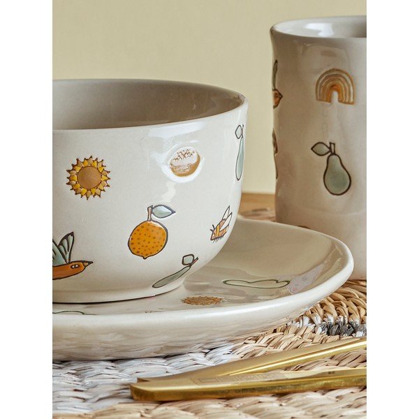 Dječji set posuđa 3 kom od kamenine Agnes – Bloomingville Mini-image-2