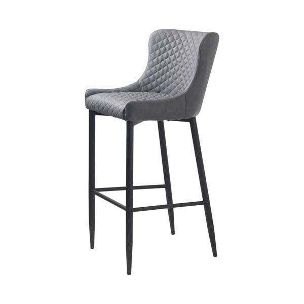 Siva barska stolica od umjetne kože (visine sjedala 77 cm) Ottowa – Unique Furniture-image-2
