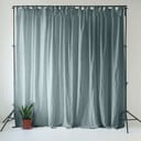Prljavo plava lanena zavjesa 140x300 cm Blue Fog – Linen Tales