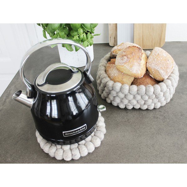 Košarica za pohranu od vunenih pompona u boji pijeska Wooldot Ball Basket, ⌀ 28 cm-image-3