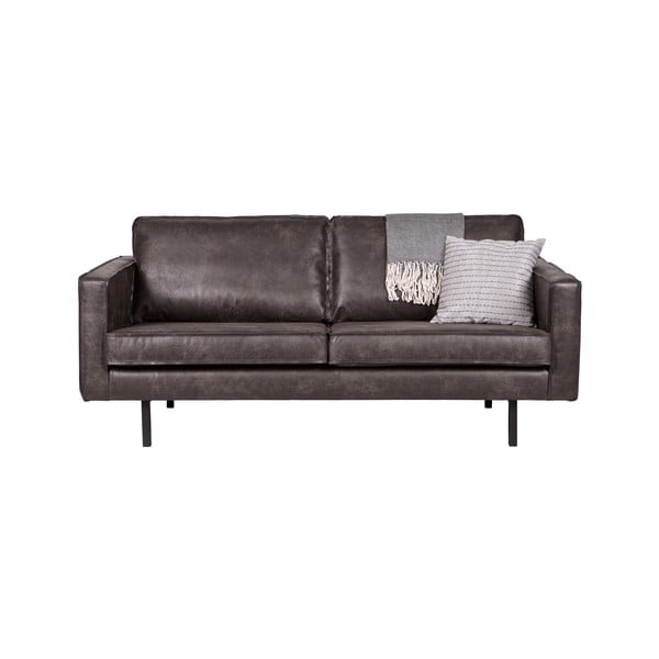 Crna sofa od imitacije kože 190 cm Rodeo – WOOOD-image-2