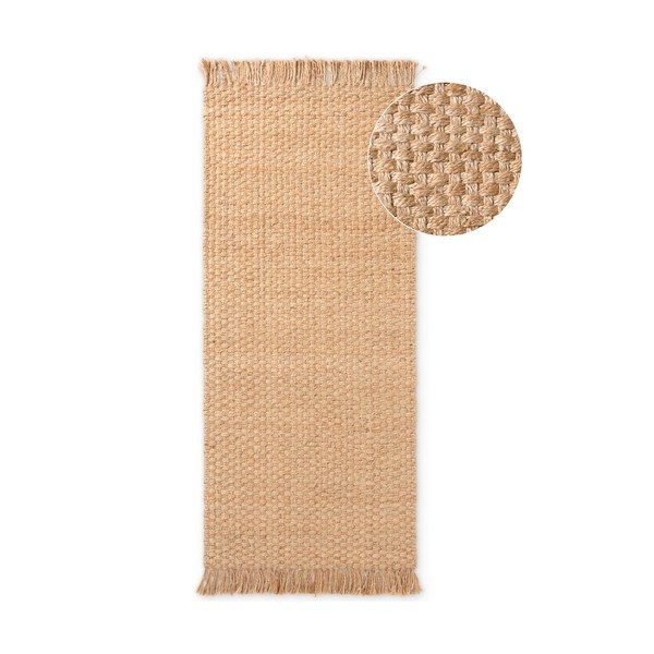 Ručno rađena jutena staza u prirodnoj boji 80x200 cm Fjord – Hanse Home