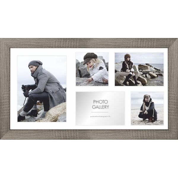 Smeđi okvir za 5 fotografija Styler Narvik, 51 x 27 cm