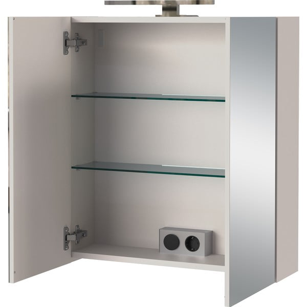 Krem zidni/s ogledalom kupaonski ormarić 60x71 cm Arcena – Germania-image-3