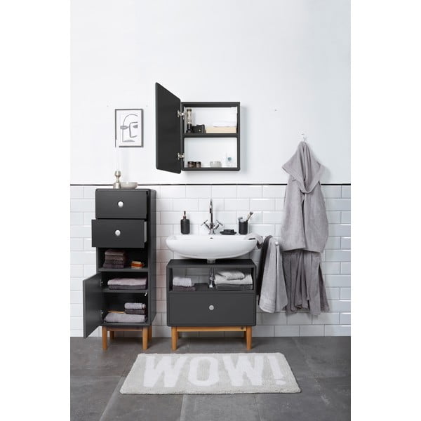 Antracitno sivi visok/zidni kupaonski ormarić 40x100 cm Color Bath – Tom Tailor-image-3