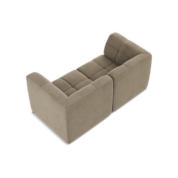 Smeđa baršunasti sofa 180 cm Aloha – Makamii-image-4