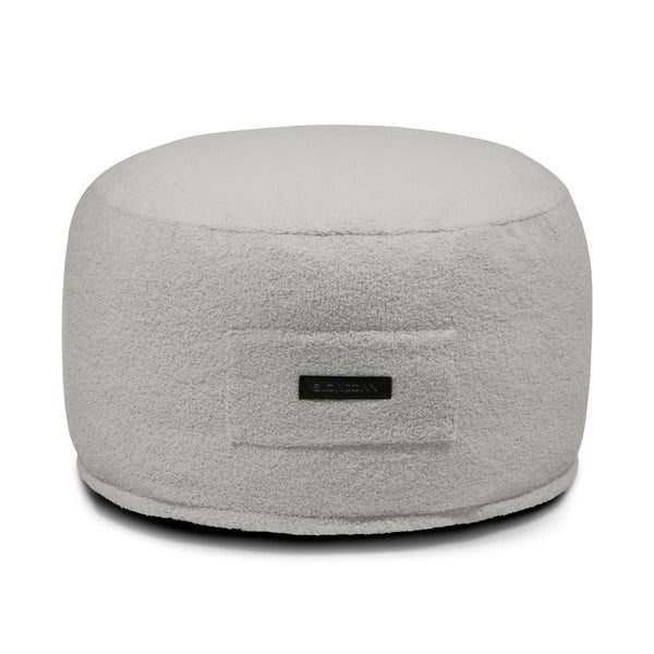 Svijetlo sivi tabure od bouclé tkanine Om 60 – SLOWDOWN