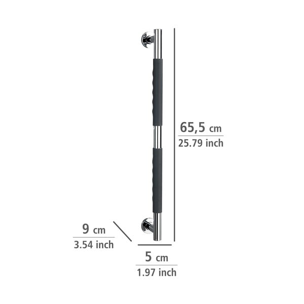 Zidna ručka za kupaonicu od nehrđajućeg čelika Secura – Wenko-image-2