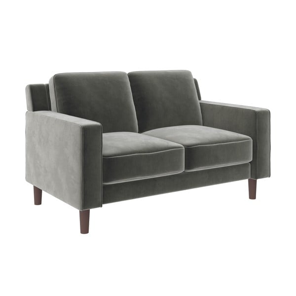 Siva baršunasti sofa 83 cm Brynn – Støraa-image-2