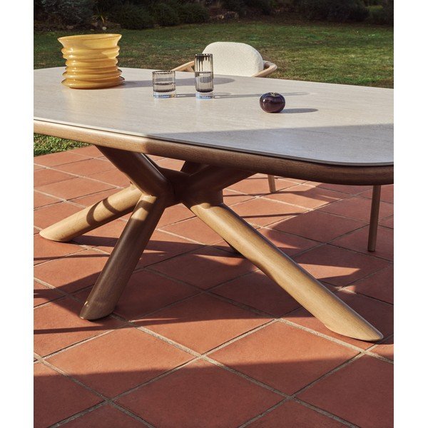 Vrtni stol s keramičkom daskom 110x240 cm Mirtia – Kave Home-image-3