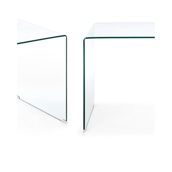 Stakleni radni stol 70x125 cm Burano – Kave Home-image-2