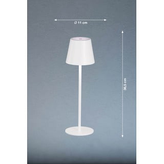 Bijela LED stolna lampa s metalnim sjenilom (visina 36,5 cm) Viletto – Fischer & Honsel