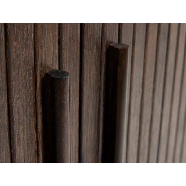 Ormarić u dekoru hrasta s kliznim vratima u tamnoj prirodnoj boji 100x118x40 cm Meta – Unique Furniture-image-4