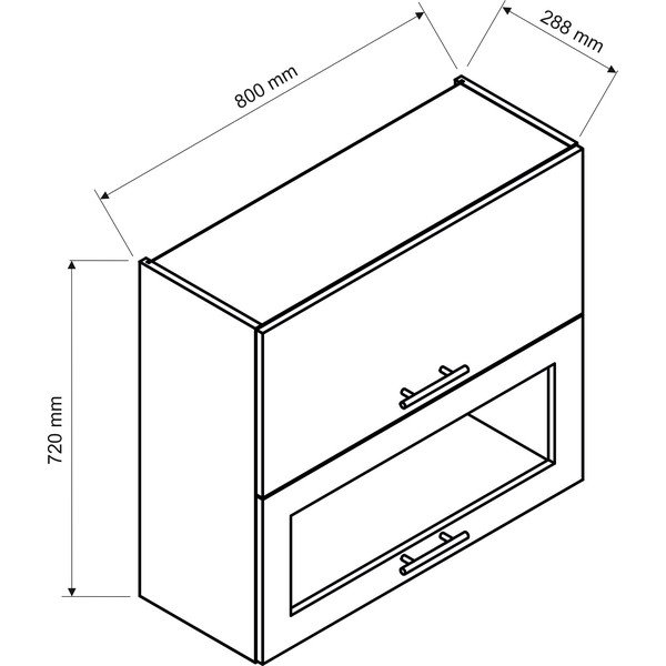 Gornji kuhinjski ormarić (širina 80 cm) Kole – STOLKAR-image-2
