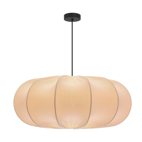 Bijela viseća svjetiljka s tekstilnim sjenilom ø 52 cm Cafee – Candellux Lighting-image-1