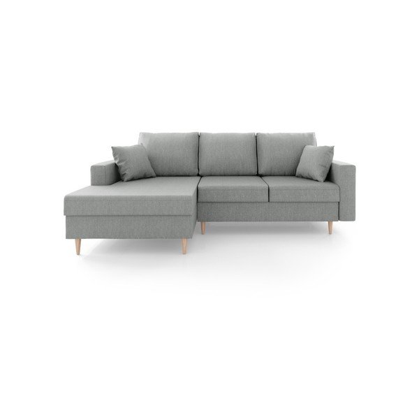 Sivi kauč na razvlačenje s prostorom za odlaganje Mazzini Sofas Aubrieta, lijevi kut-image-3