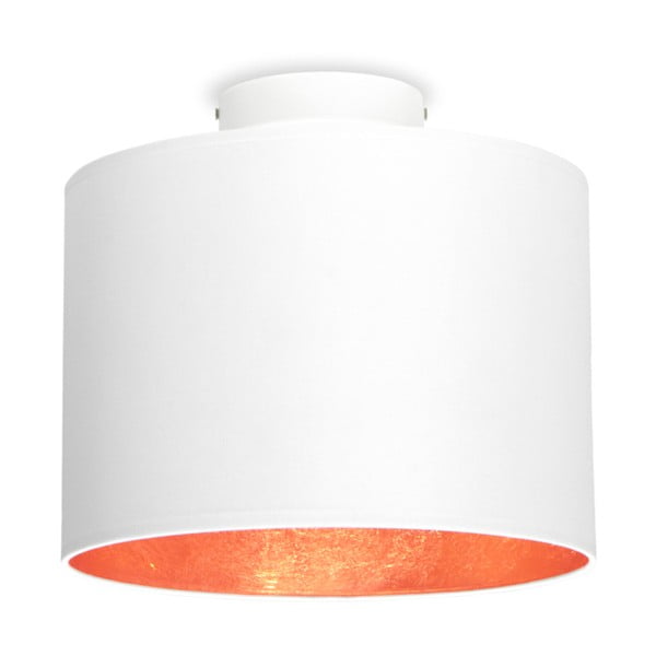 Bijeli stropna lampa s detaljima u boji bakra Sotto Luce Mika S, ⌀ 25 cm