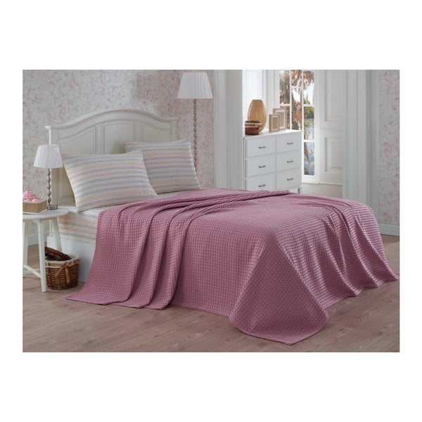 Set pamučnog prekrivača za bračni krevet s plahtama i jastučnicama Rosso, 200 x 230 cm