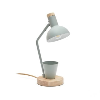 Mentol zelena stolna lampa s metalnim sjenilom (visina 37 cm) Katia – Kave Home