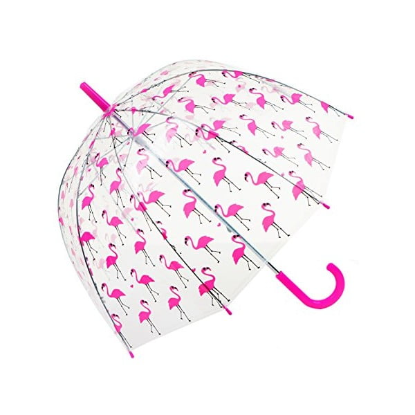 Dječji prozirni kišobran Ambiance Flamingo, ⌀ 70 cm