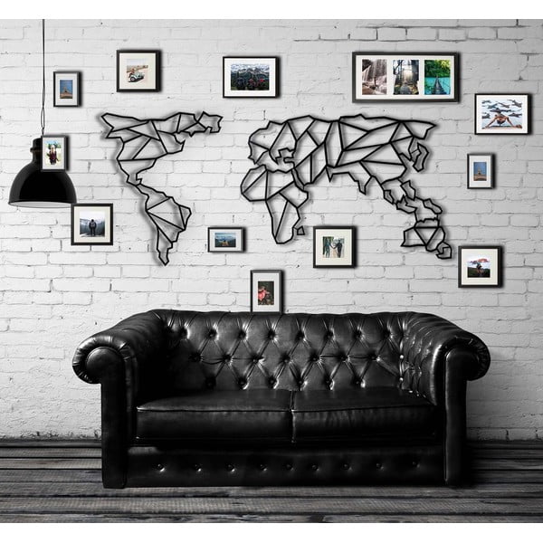 Zidna metalna dekoracija Map, 60 x 130 cm-image-4