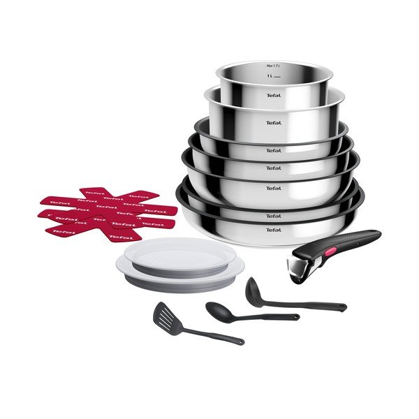 Aluminijski set lonaca 15 kom INGENIO Cook Eat L881SF04 – Tefal