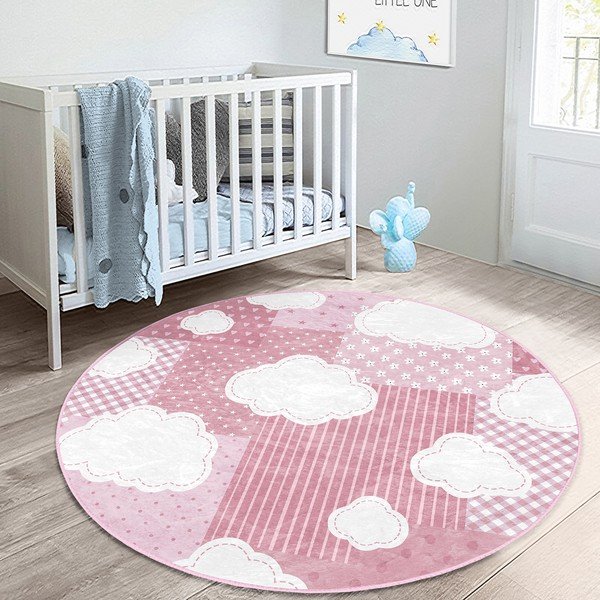 Ružičasti dječji tepih ø 100 cm Comfort – Mila Home-image-2