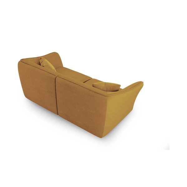 Senf žuta sofa od bouclé tkanine 206 cm Tokyo – Cosmopolitan Design-image-2