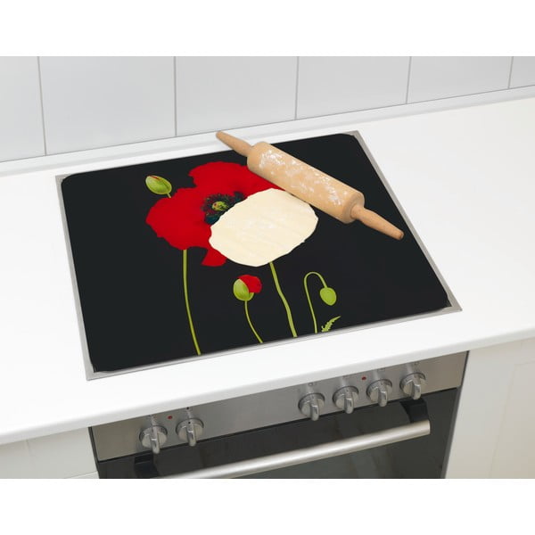 Zidna zaštitna ploča za štednjak od kaljenog stakla 50x56 cm Poppy – Maximex-image-2